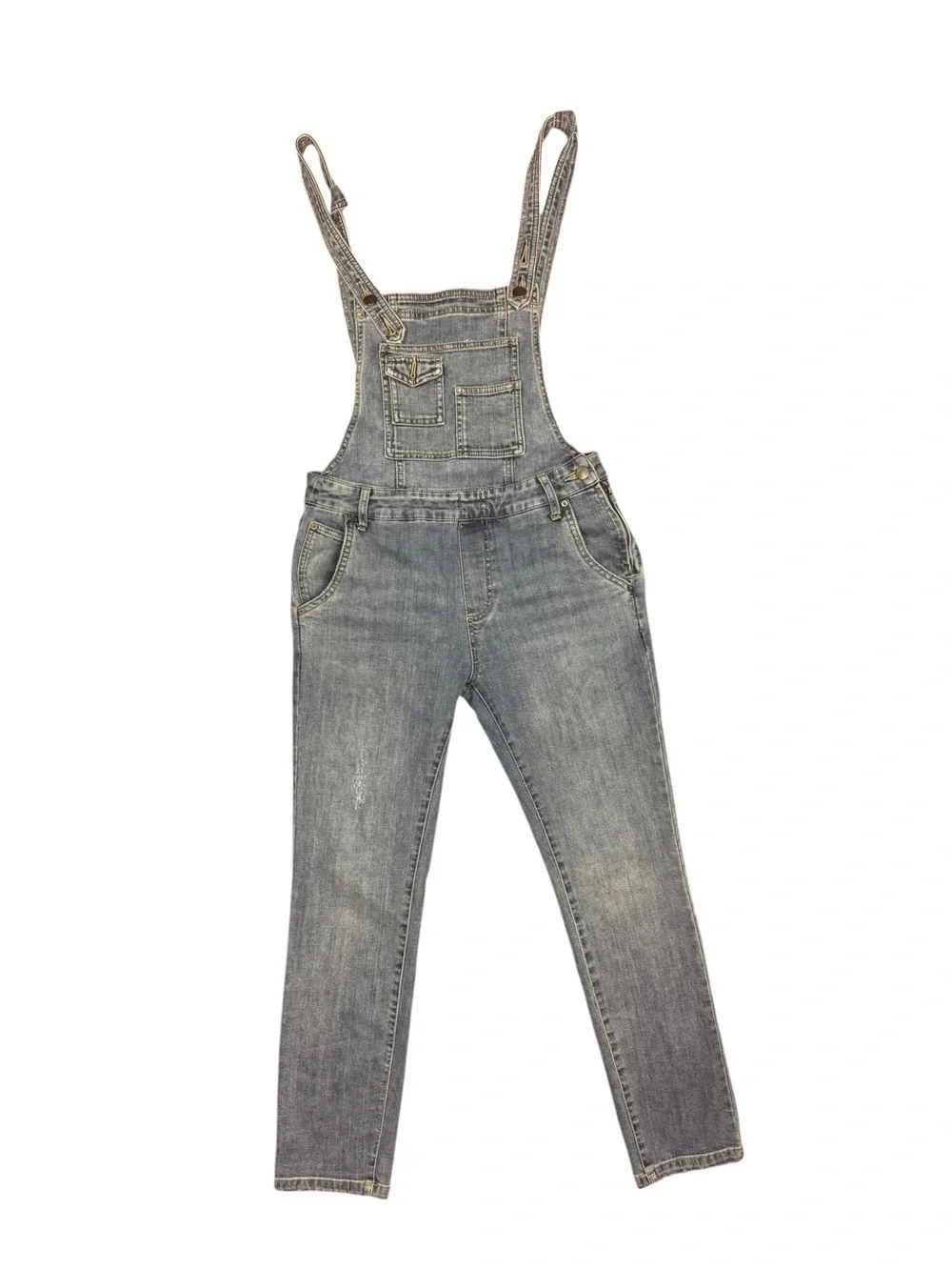 Free People Light Blue Denim Overalls